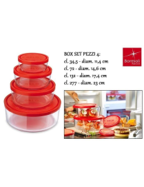 GELO BOX SET COPERCHIO ROSSO 4 PEZZI DIAMETRO 11-14-18-23cm