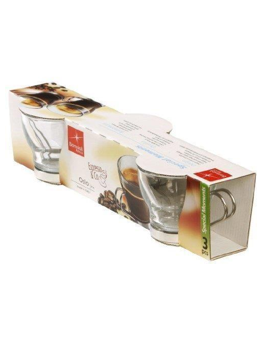 OSLO TEMPERED PUNCH WITH STAINLESS STEEL HANDLE 3 PIECES 10cl