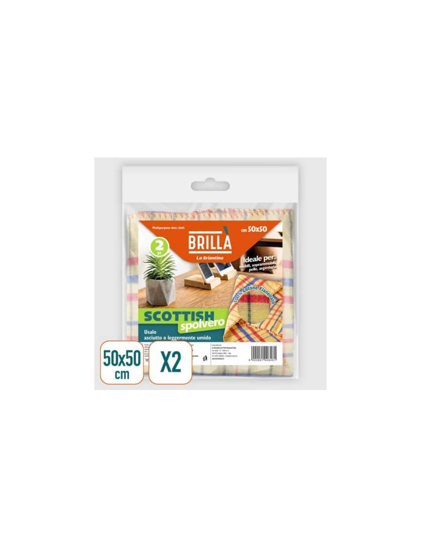 SCOTTISH DUST CLOTHS 2 pieces 50X50