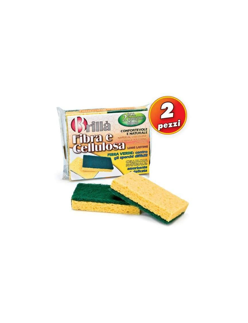 FIBER AND CELLULOSE SPONGE 2 pieces