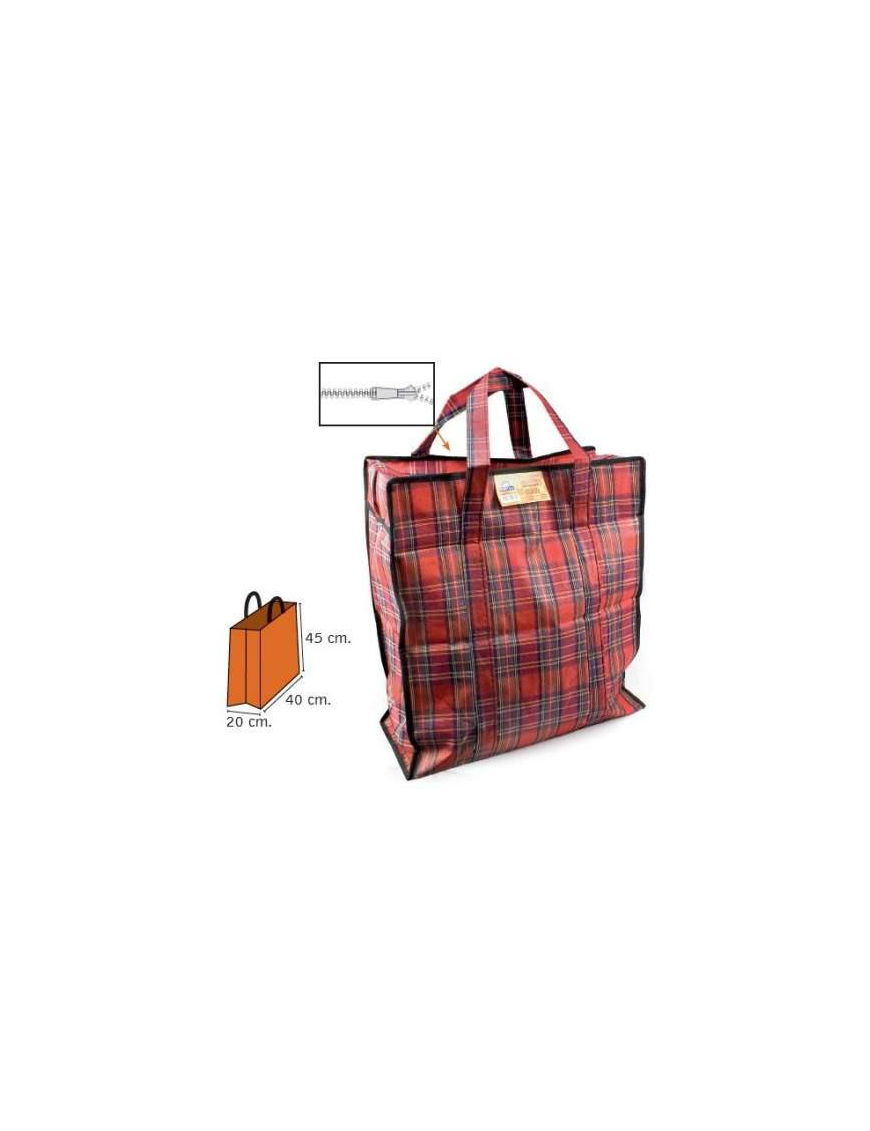 DE LUXE SHOPPING BAG WITH ZIP