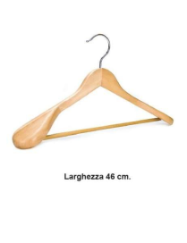 WOOD CLOTH HANGER WITH WIDE SHOULDER