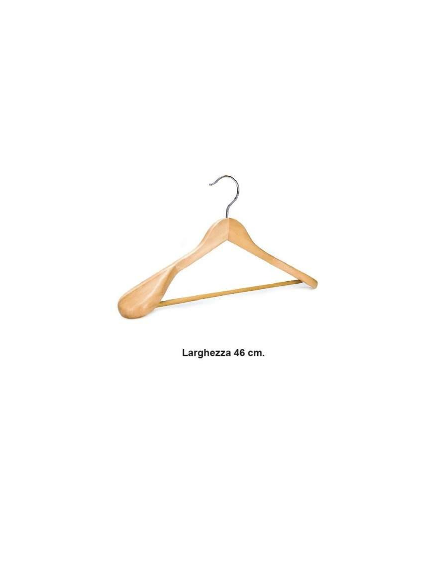 WOOD CLOTH HANGER WITH WIDE SHOULDER