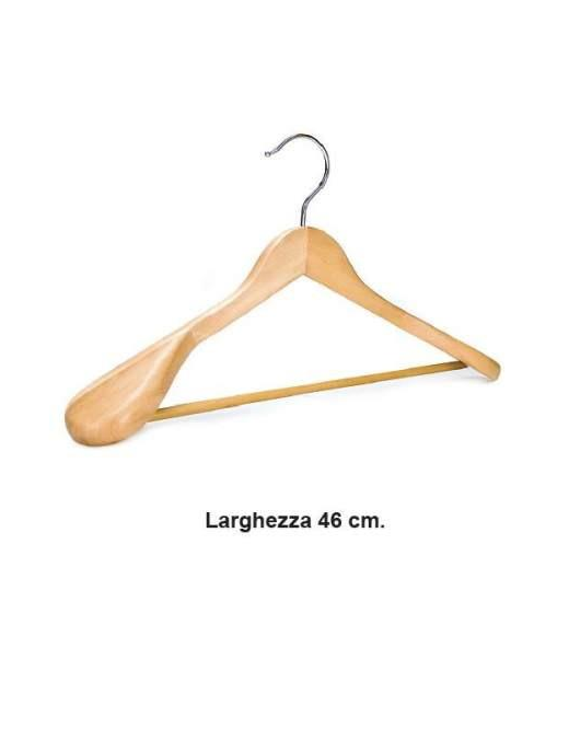 WOOD CLOTH HANGER WITH WIDE SHOULDER