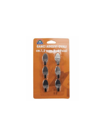 LINEA BRICO  GANCI ADESIVI 6 pezzi 1,5x3cm