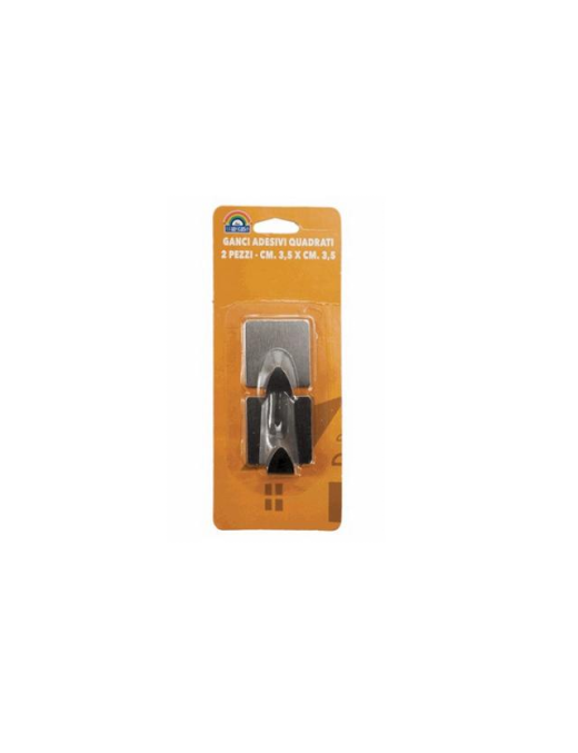 BRICO LINE ADHESIVE HOOKS 2 pieces 3.5x3.5cm