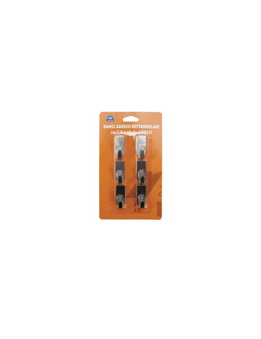 BRICO LINE ADHESIVE HOOKS 6 pieces 1.5x3cm