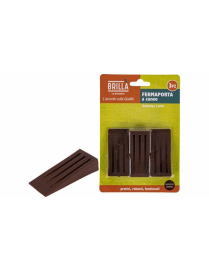 LINEA BRICO  FERMAPORTA 3 pezzi MARRONE