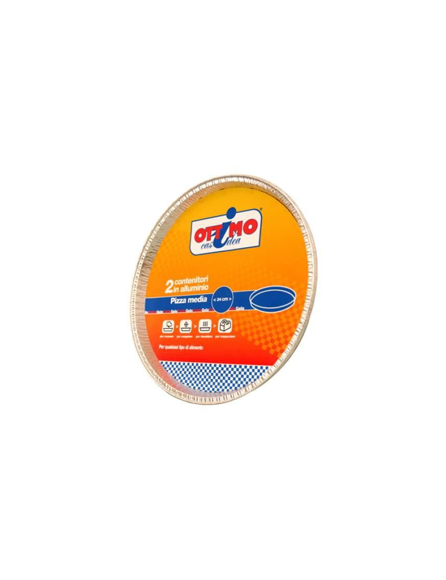 OTTIMO VASCHETTE ALLUMINIO PIZZA MEDIE 2 PEZZI