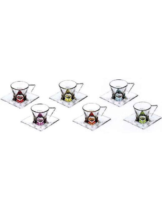 FUSION COLOUR TAZZINE+PIATTINO 6 PEZZI