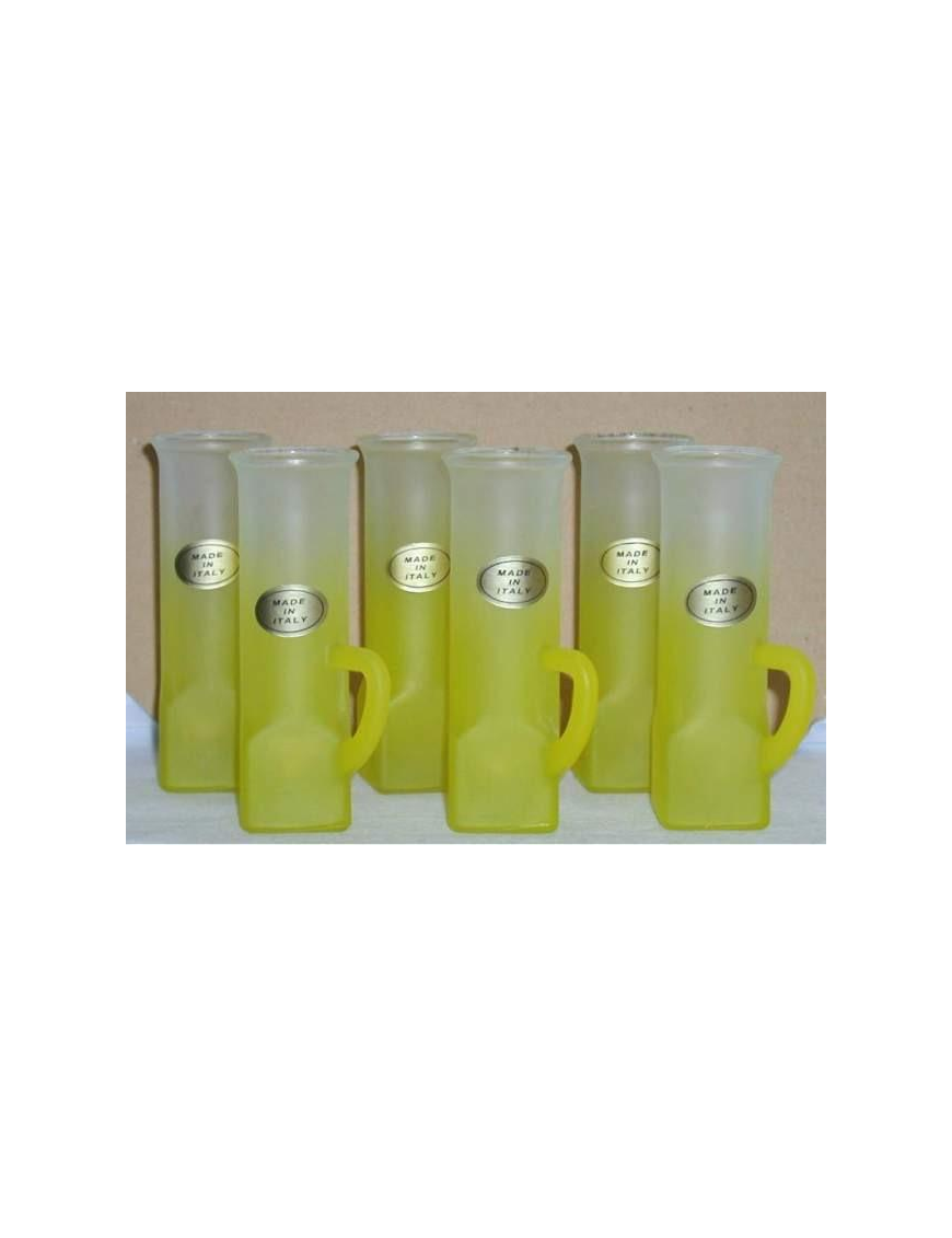 BICCHIERI SATINATI VODKA GIALLO 6 PEZZI