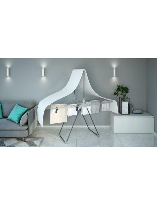 STENDIBIANCHERIA A CAVALLETTO IN ALLUMINIO E ACCIAIO INOX 20+10 METRI 210x69 CENTIMETRI