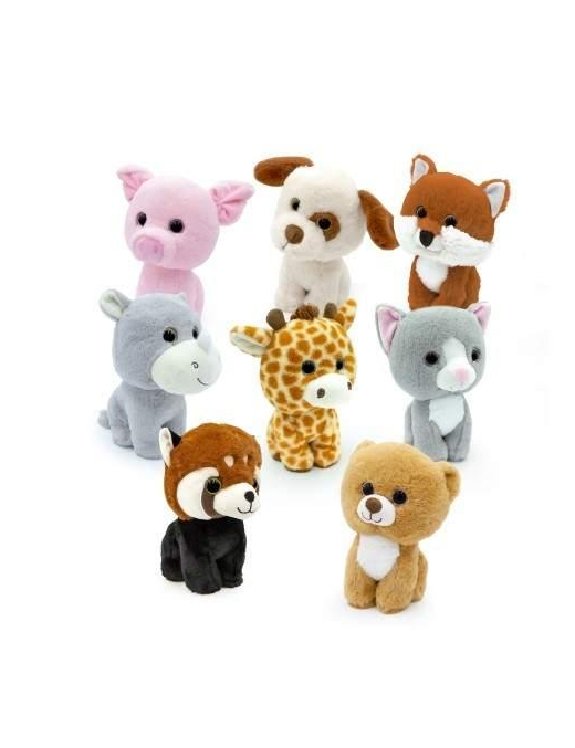 CUCCIOLI PELUCHE CON OCCHIONI 25 CM