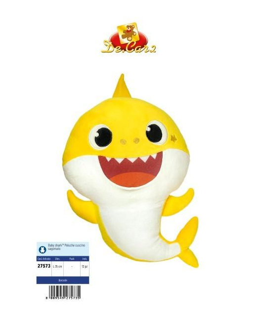 BABY SHARK CUSCINO SAGOMATO 35 CM