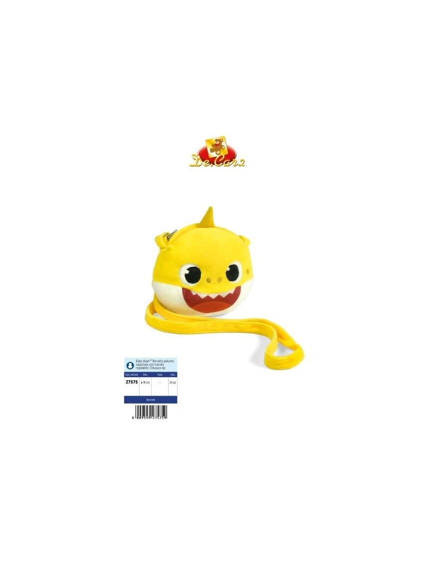 BABY SHARK BORSETTA SAGOMATA 18 CM