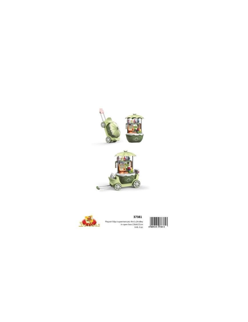 PLAYSET TROLLEY SUPERMARKET 50pz  $$