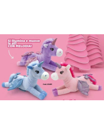 UNICORNO PELUCHE CON LUCI E SUONI 40 CM
