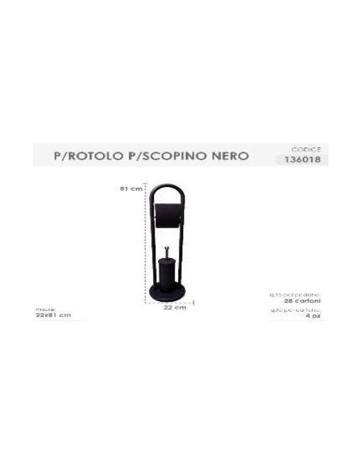 NERO PIANTANA PORTA ROTOLO+SCOPINO