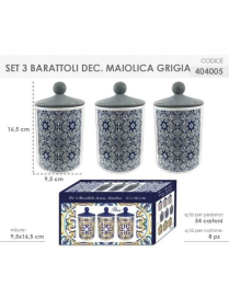 L.MAIOLICA GRIGIA BARATTOLI 3pz 404005$$
