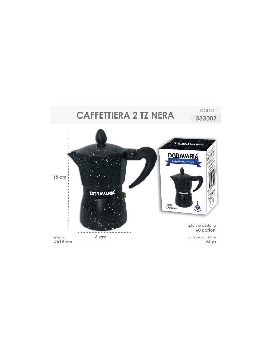 CAFFETTIERA NERA 2 TAZZE