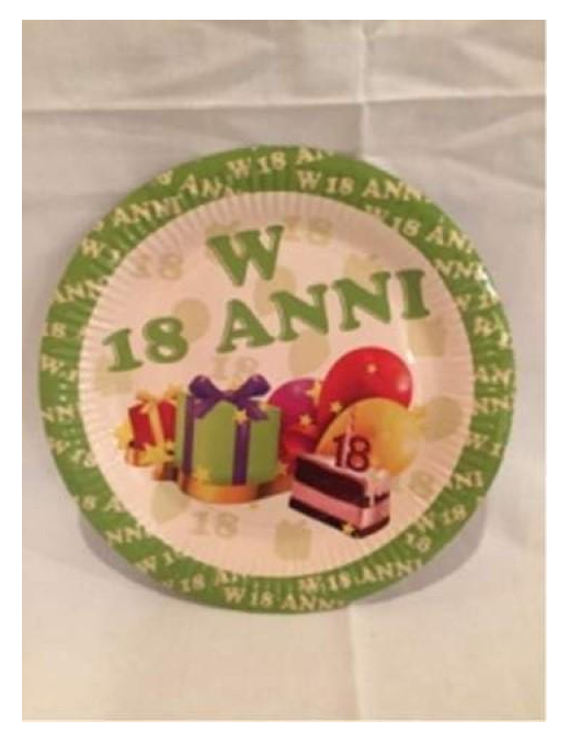 L.PARTY W 18 ANNI PIATTI 18cm 6pz $$
