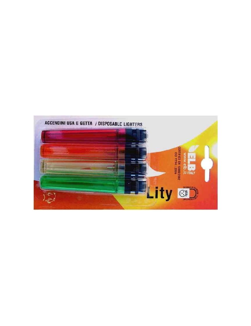 LINEA ELB ACCENDINI 4 PEZZI USA E GETTA LITY