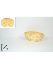 NATURAL OVAL BASKET 23x16x8 CENTIMETERS