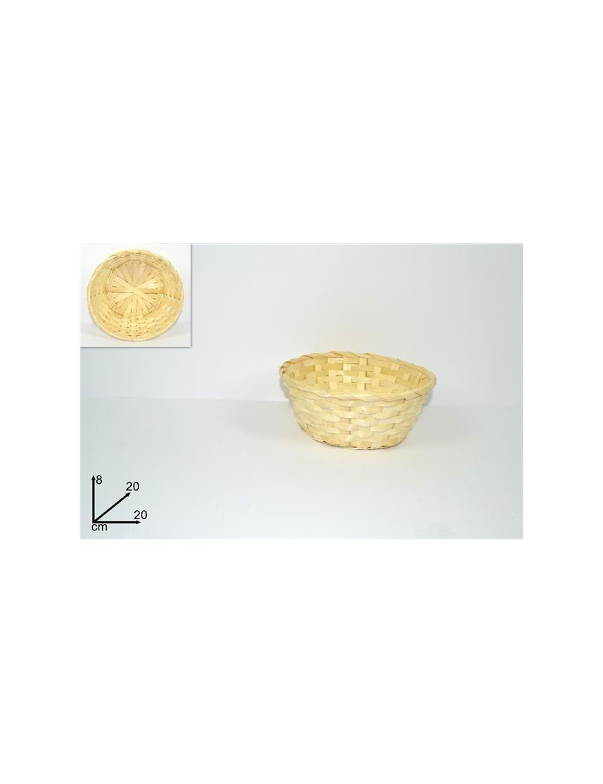 CESTINO NATURALE TONDO 20x8 CENTIMETRI