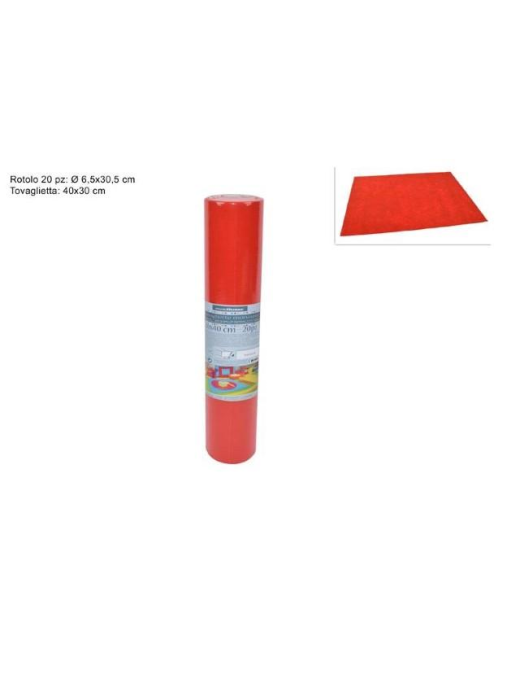 TEAR-OUT PLACEMAT 30x40 CENTIMETERS RED