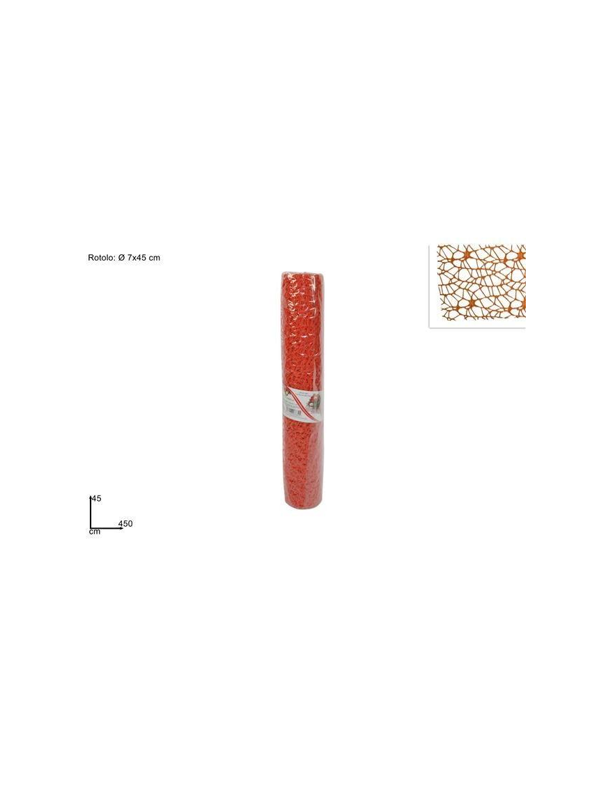ROTOLO RETE 45 CENTIMETRI x4,5 METRI SPIDER ARANCIO