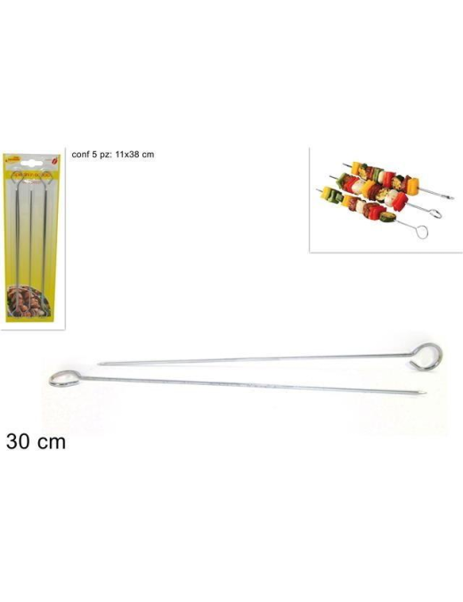 SPIEDINI ACCIAIO 30 CENTIMETRI 4 PEZZI