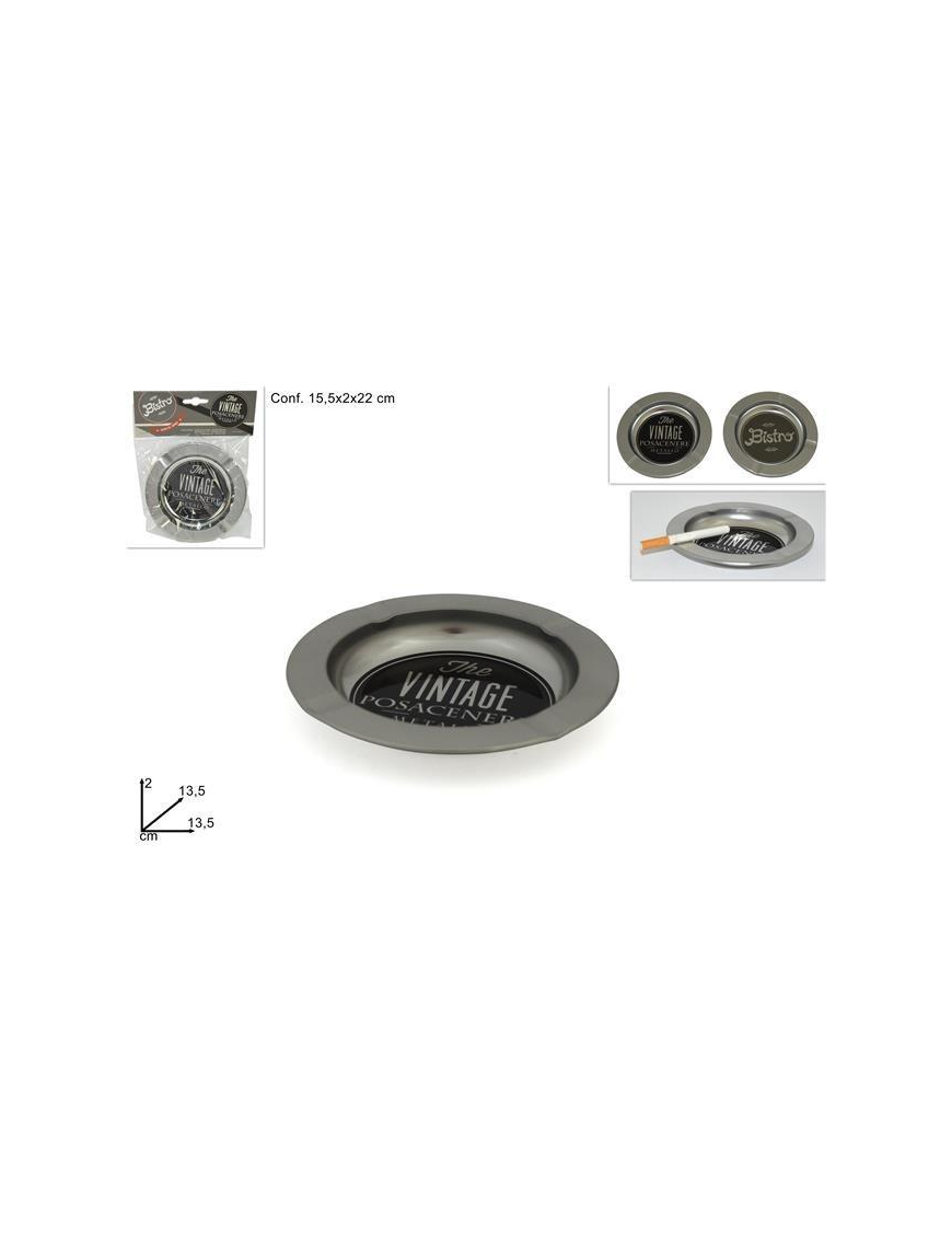 METAL ASHTRAY 13.5x2 CENTIMETERS