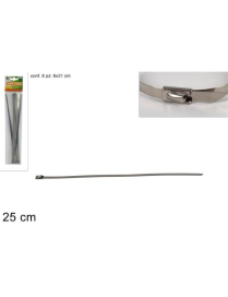 FASCETTE METALLO 25 CENTIMETRI 8 PEZZI