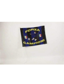 INTER BANDIERA CON ASTA FORZA CAMPIONI