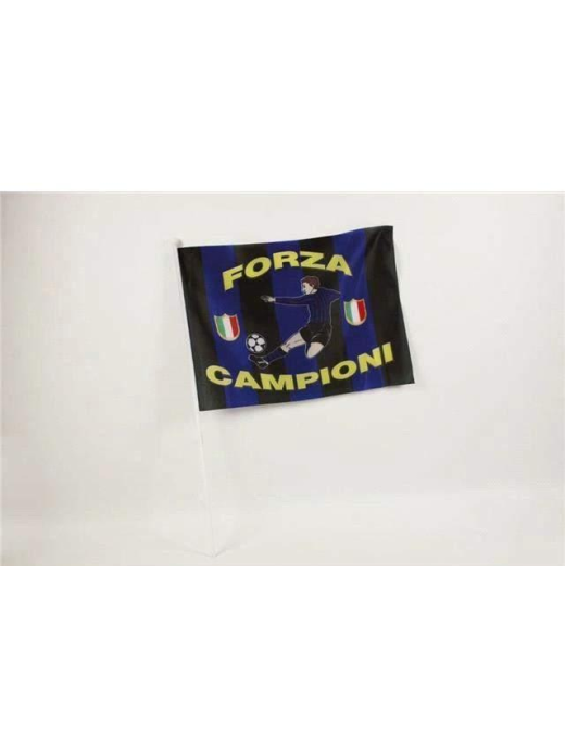 INTER BANDIERA CON ASTA FORZA CAMPIONI