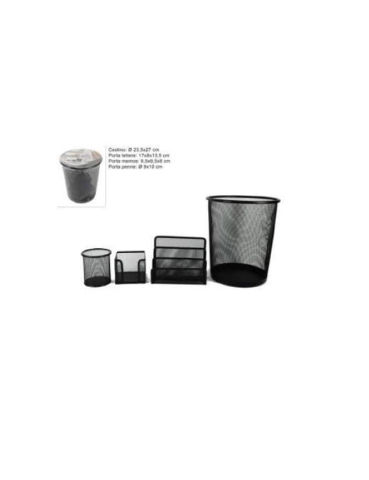 SET UFFICIO NERO 4 PEZZI