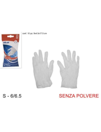 POWDER-FREE VINYL GLOVES 10 PIECES SIZE S