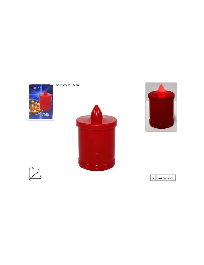 LUMINO VOTIVO ROSSO ELETTRICO SENZA BATTERIA