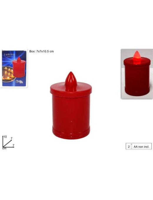 LUMINO VOTIVO ROSSO ELETTRICO SENZA BATTERIA