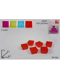 L.DOLCI PIROTTINI SILICONE QUADRATI 6p$$
