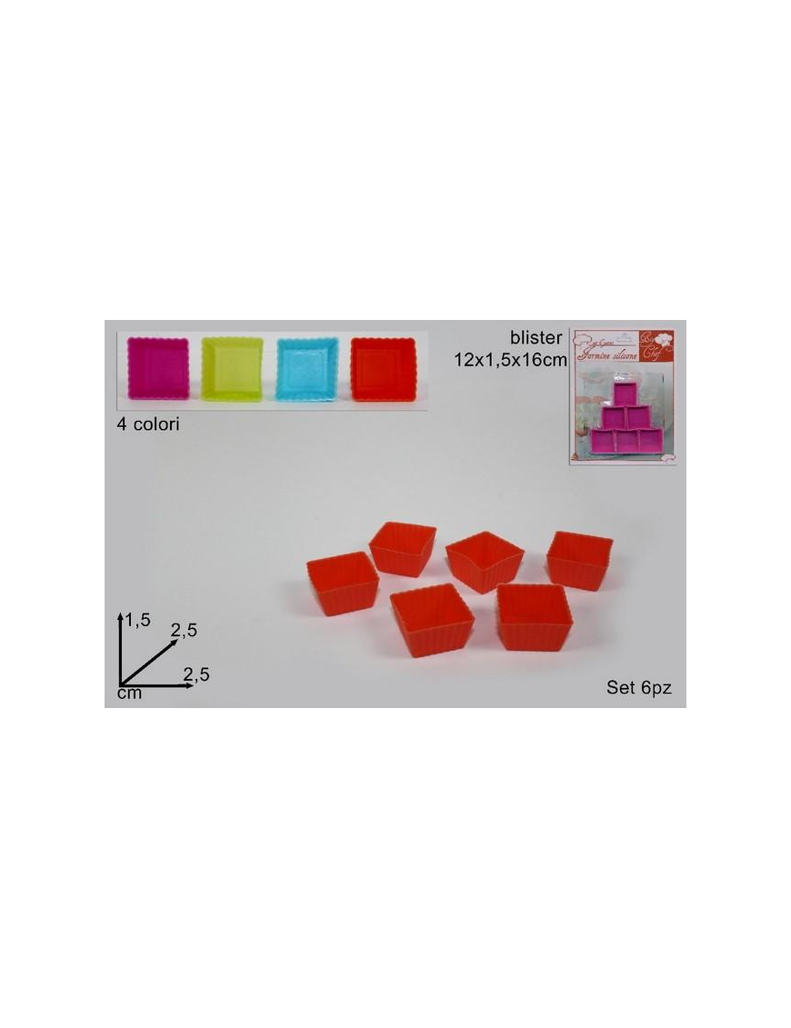L.DOLCI PIROTTINI SILICONE QUADRATI 6p$$