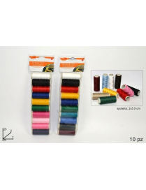 CUCITO SPOLETTE COTONE 10 PEZZI COLORE ASSORTITO
