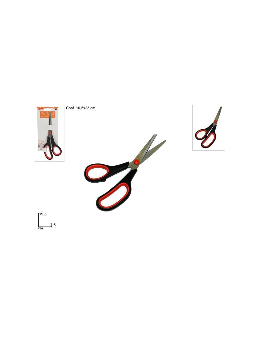 SCISSORS WITH RUBBER HANDLE