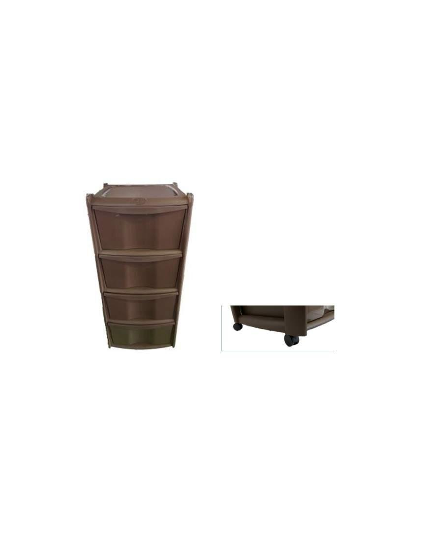 VULCANO CHEST OF 4 DRAWERS WENGE'