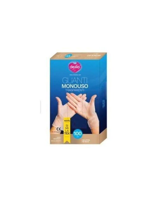 GUANTI MONOUSO TRASP 100pz TG   S 0358