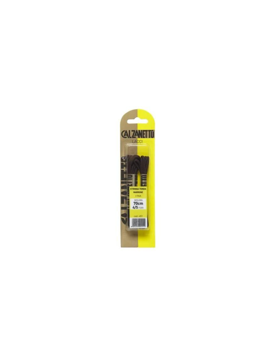 CALZANETTO LACCI 70 CENTIMETRI TONDI MARRONI 2 PAIA