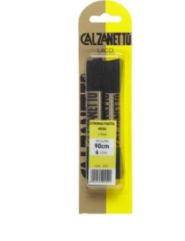 CALZANETTO LACCI 90 CENTIMETRI PIATTI NERI 2 PAIA