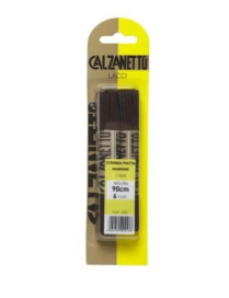 CALZANETTO LACCI 90 CENTIMETRI PIATTI MARRONI 2 PAIA