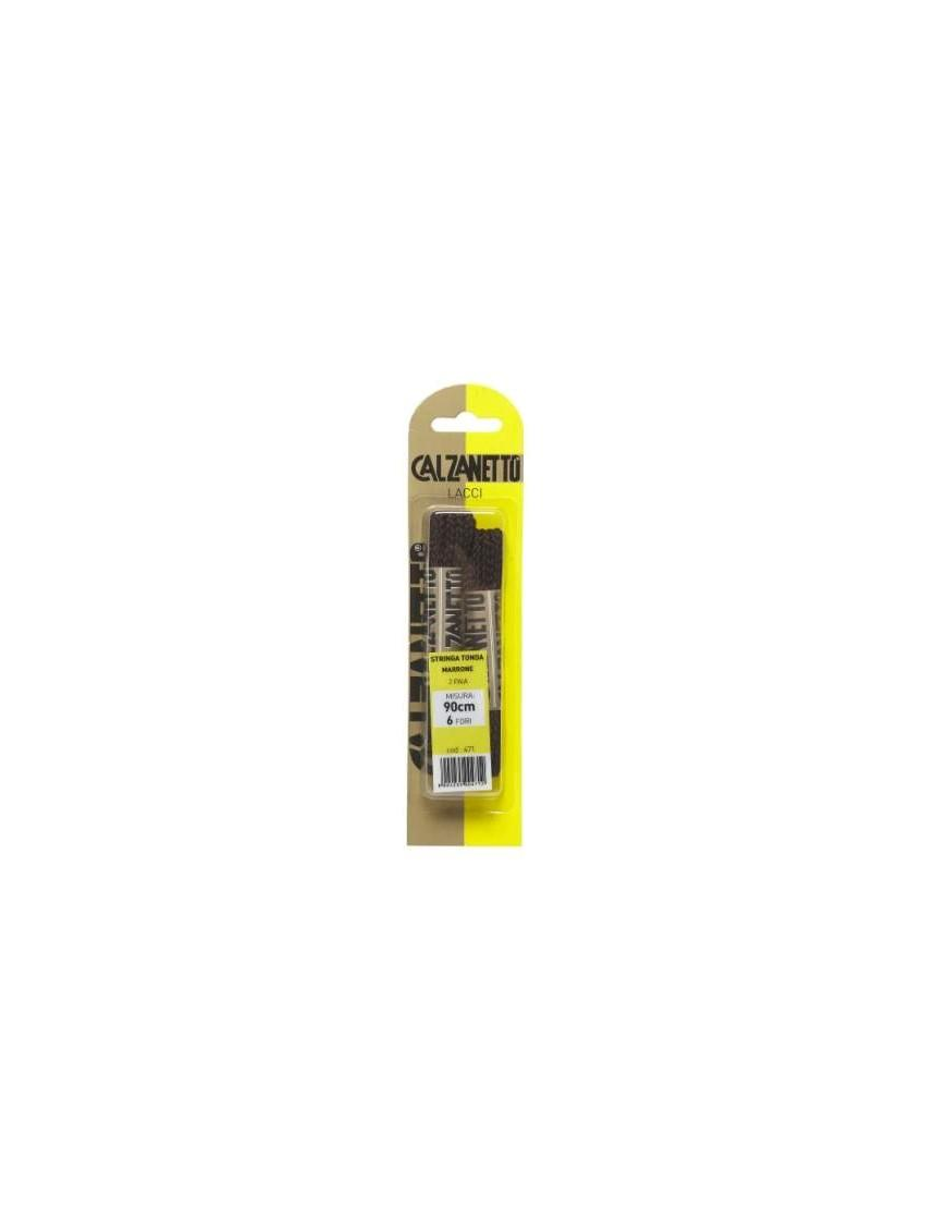 CALZANETTO LACCI 90 CENTIMETRI TONDI MARRONI 2 PAIA