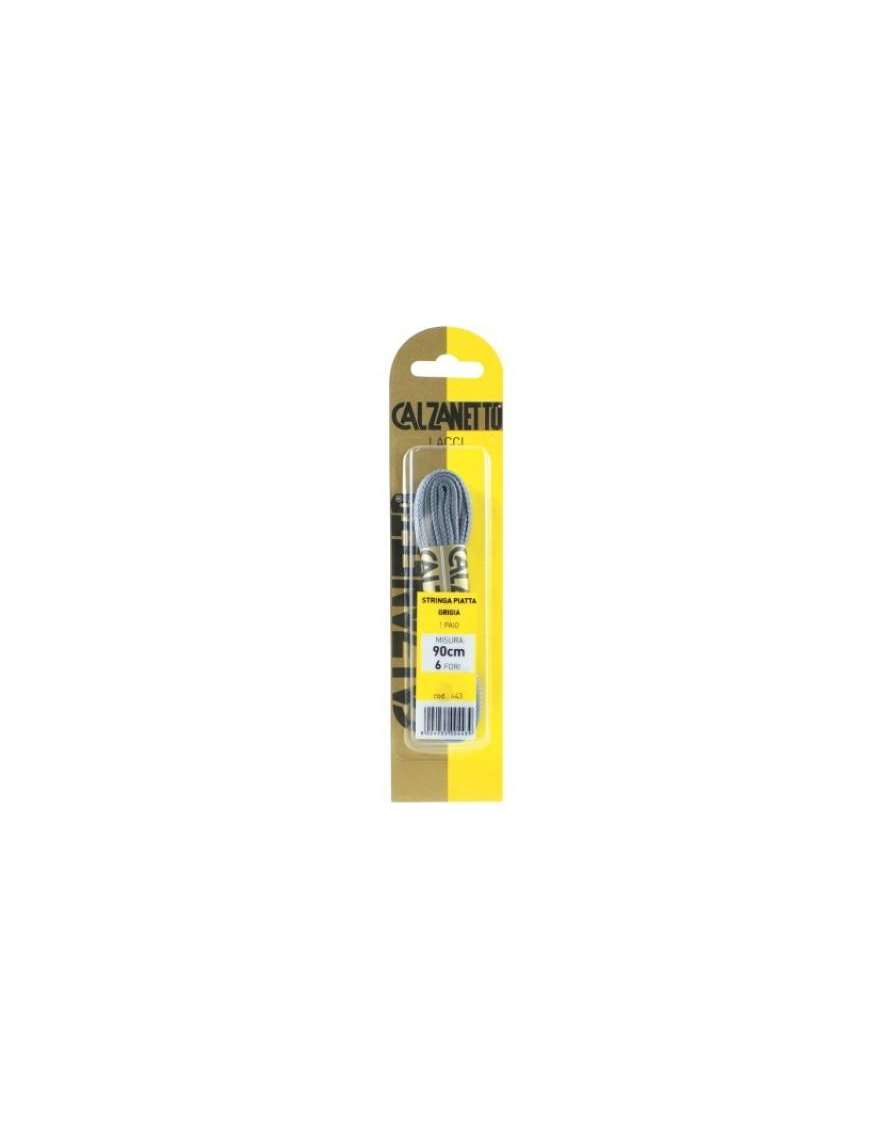 CALZANETTO LACCI 90 CENTIMETRI PIATTI GRIGI 1 PAIO